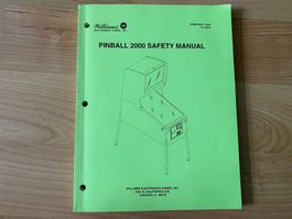 Flipper Handbuch – PINBALL 2000 SAFETY MANUAL (Williams)