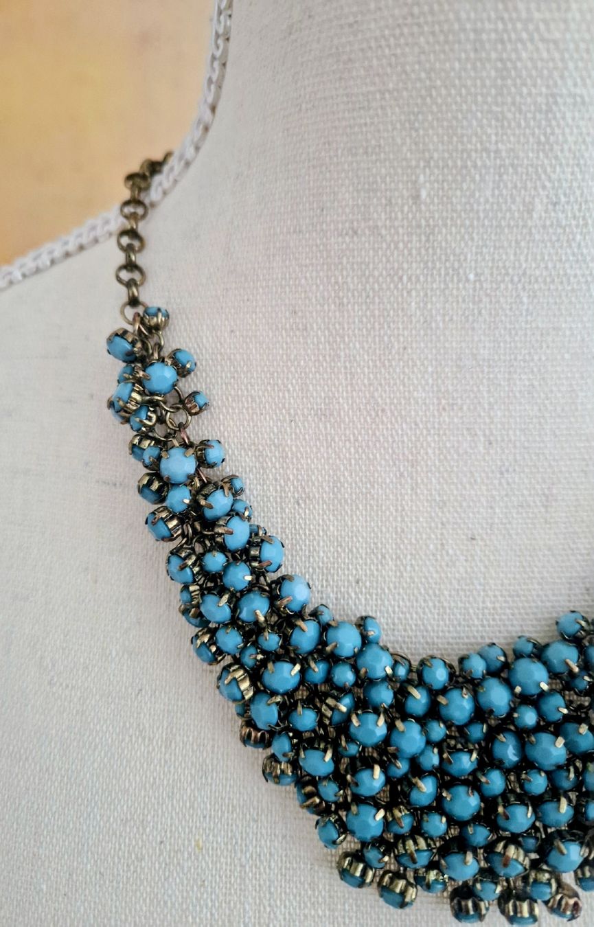 Catenine: ​Statement Halskette in Türkis & Bronze – Usato da Horgen venduto da akkohappyshopping 2