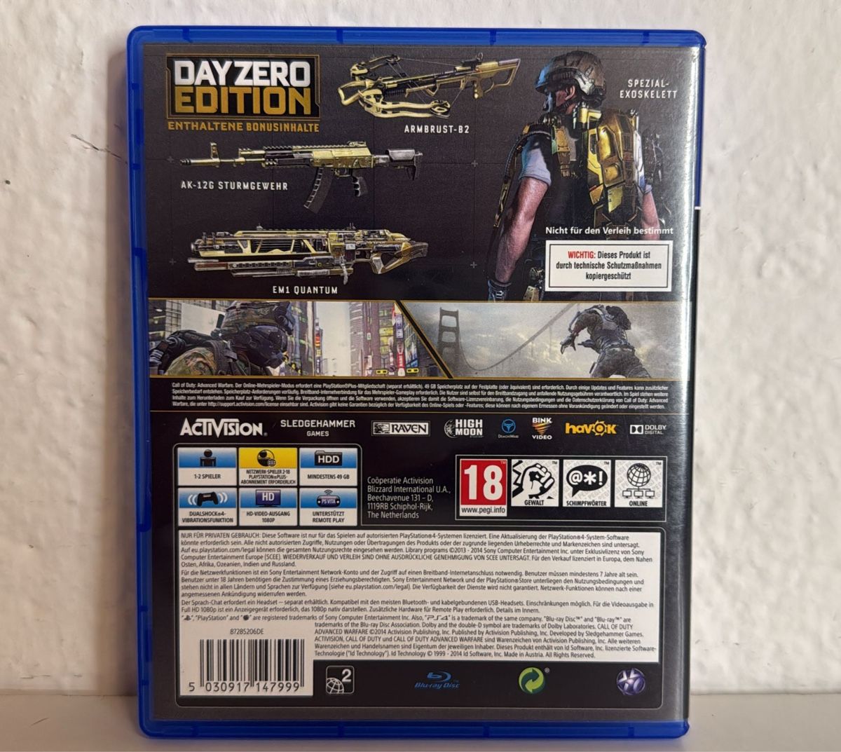 Sony Giochi: PS4/PS5 Call of Duty Advanced Warfare Day Zero Edition – Usato da Ehrendingen venduto da bubulence 1