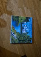 Bergsee Gemälde - Handgemaltes Kunstwerk für Ihr Zuhause