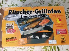 Räucher-Grillofen Edelstahl Smoker-Cooker Behr neu