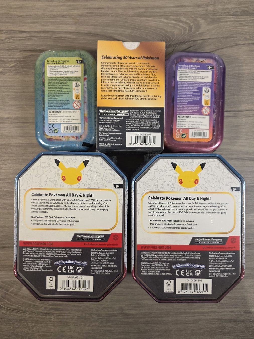 Pokémon 30th Celebration – 2 Tins + Bundle + 2 Mini Tins (Neuf avec ...