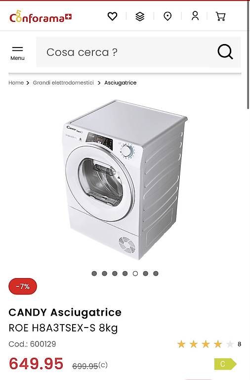 Lavatrici: Vendo lavatrice, asciugatrice Candy – Usato da Davesco-Soragno venduto da are_85dn 3