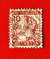 PRO JUVENTUTE J 3 LUXUS VOLLSTEMPEL OBERMUMPF AARGAU 1915