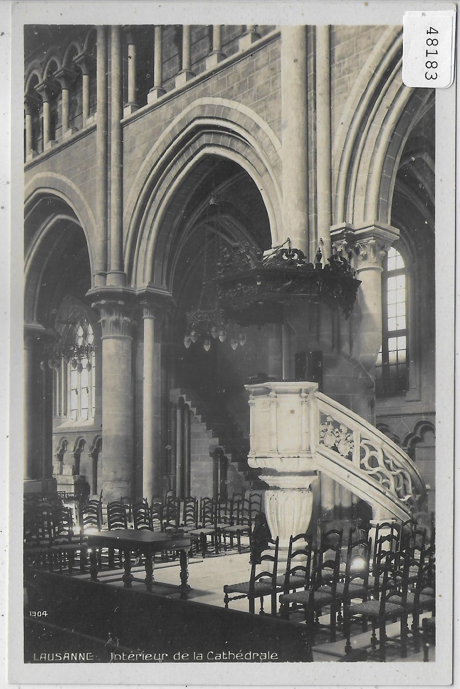 Cartoline postali: Lausanne - Interieur de la Cathedrale – Usato da Ettingen venduto da Kartenplanet