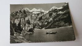 Kandersteg - Oeschinensee - Kahnfahrt - belebt - 1952