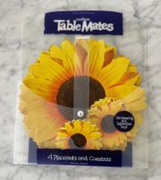 6 Kunststoff Tischsets Sunflowers