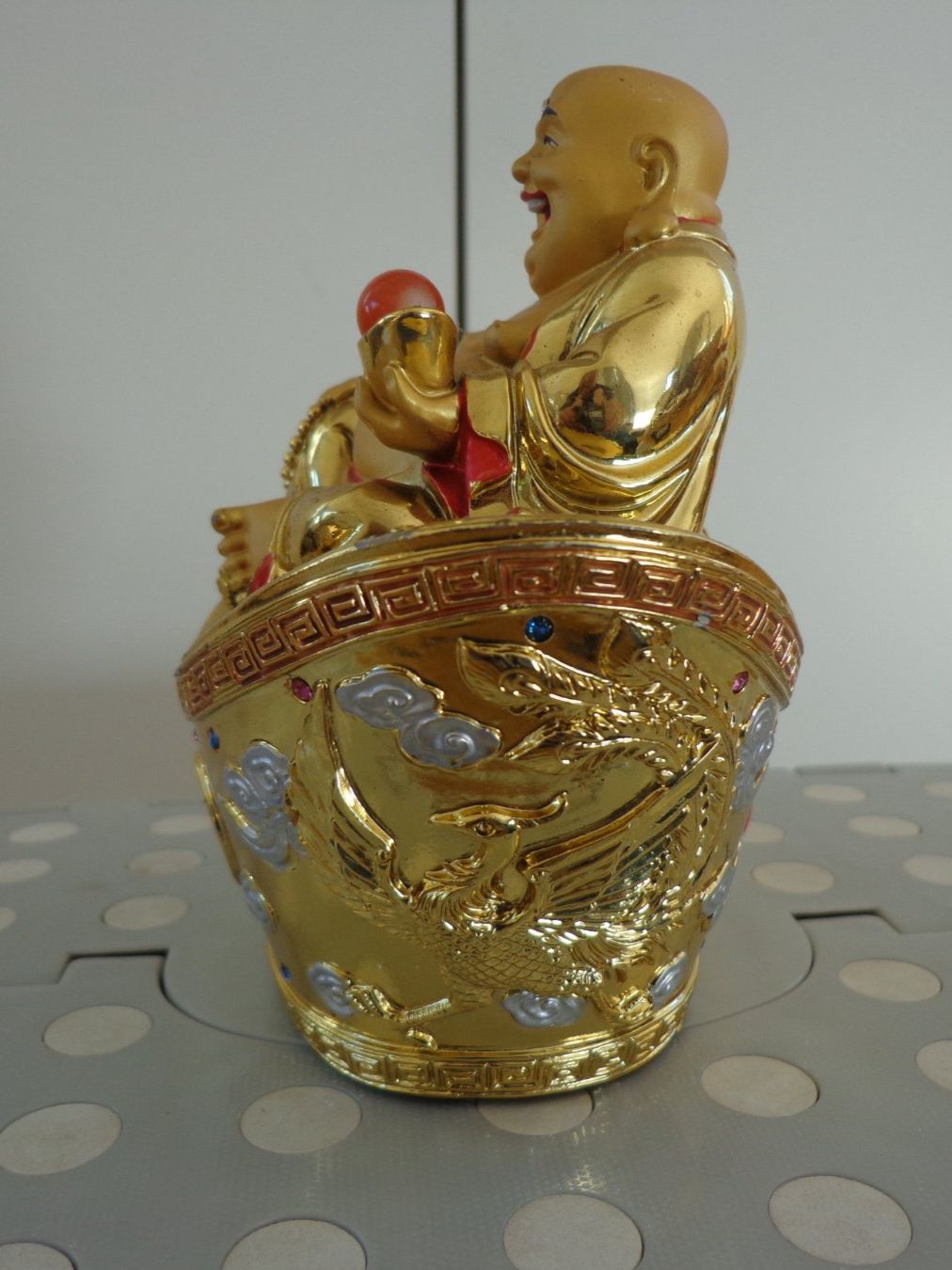 Statuette: Lachenden Goldiger Budhaa – Nuovo (secondo la descrizione) da Schönenwerd venduto da beibei01 2