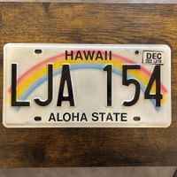🇺🇸 U.S. Autoschild - Hawaii LJA 154 - ORIGINAL