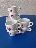 6 Stk. Illy Espressotassen mit Untertellern