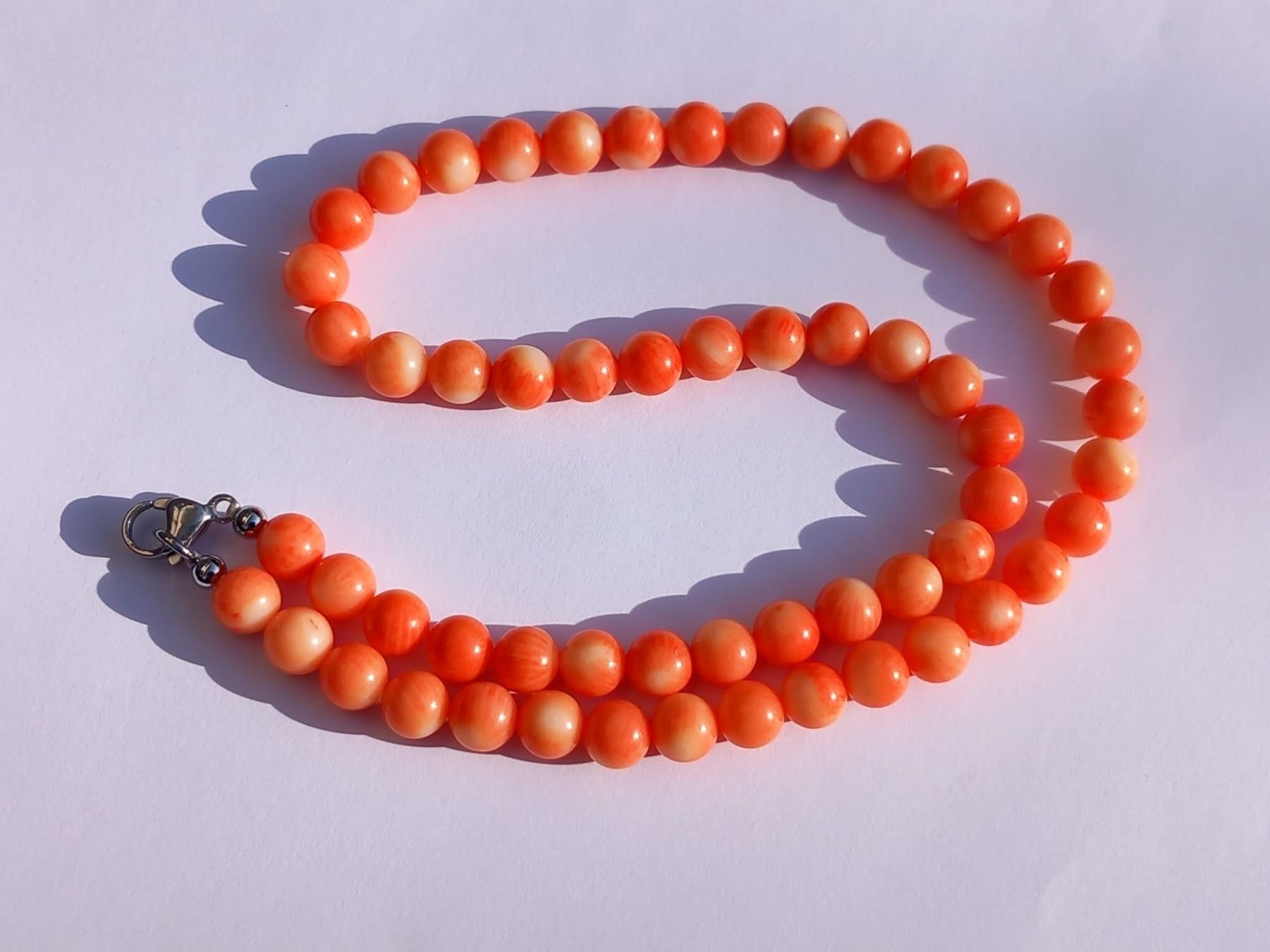 Catenine: Neue Korallen Kette DM 7.6mm – Nuovo (secondo la descrizione) da Winterthur venduto da Jopf1 4