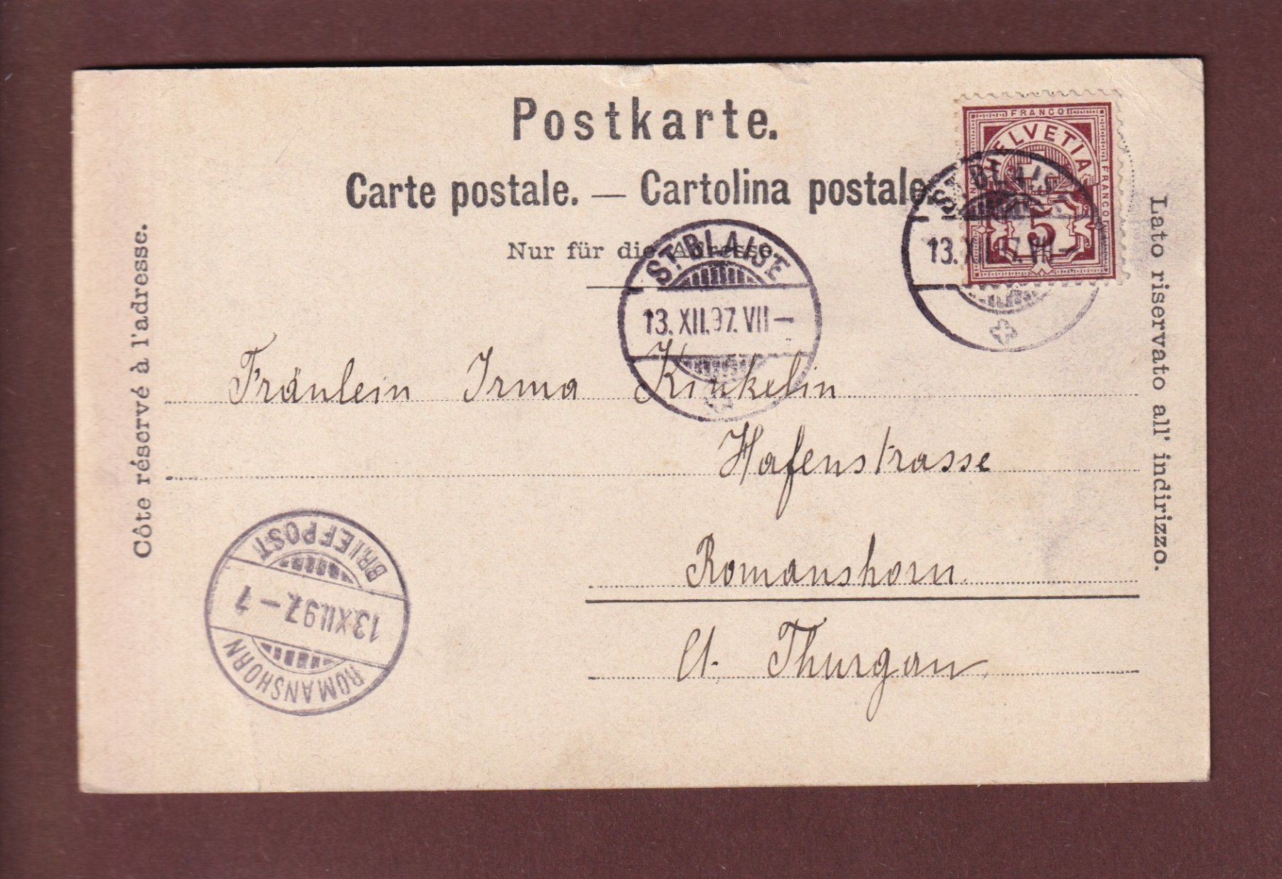 Cartoline postali: Château de CHILLON - Dents du Midi - Clair de lune - 1897 – Usato da Pully venduto da nicecards 1