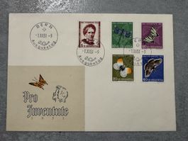 FDC Pro Juventute 1951 ohne Adresse(Illustration aufgeklebt)