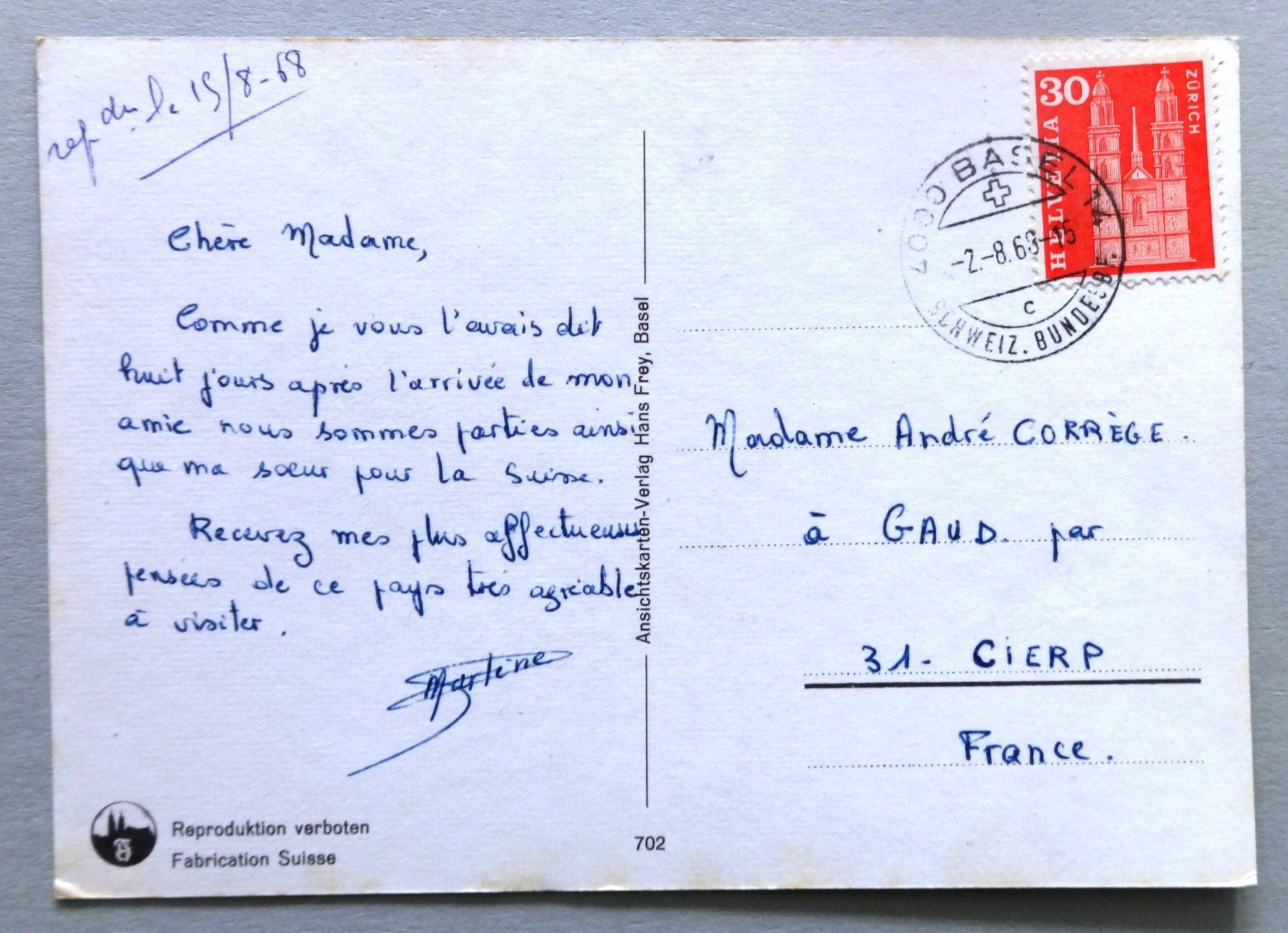 Cartes postales: Basel – D'occasion à Fétigny par Billy2miny 1