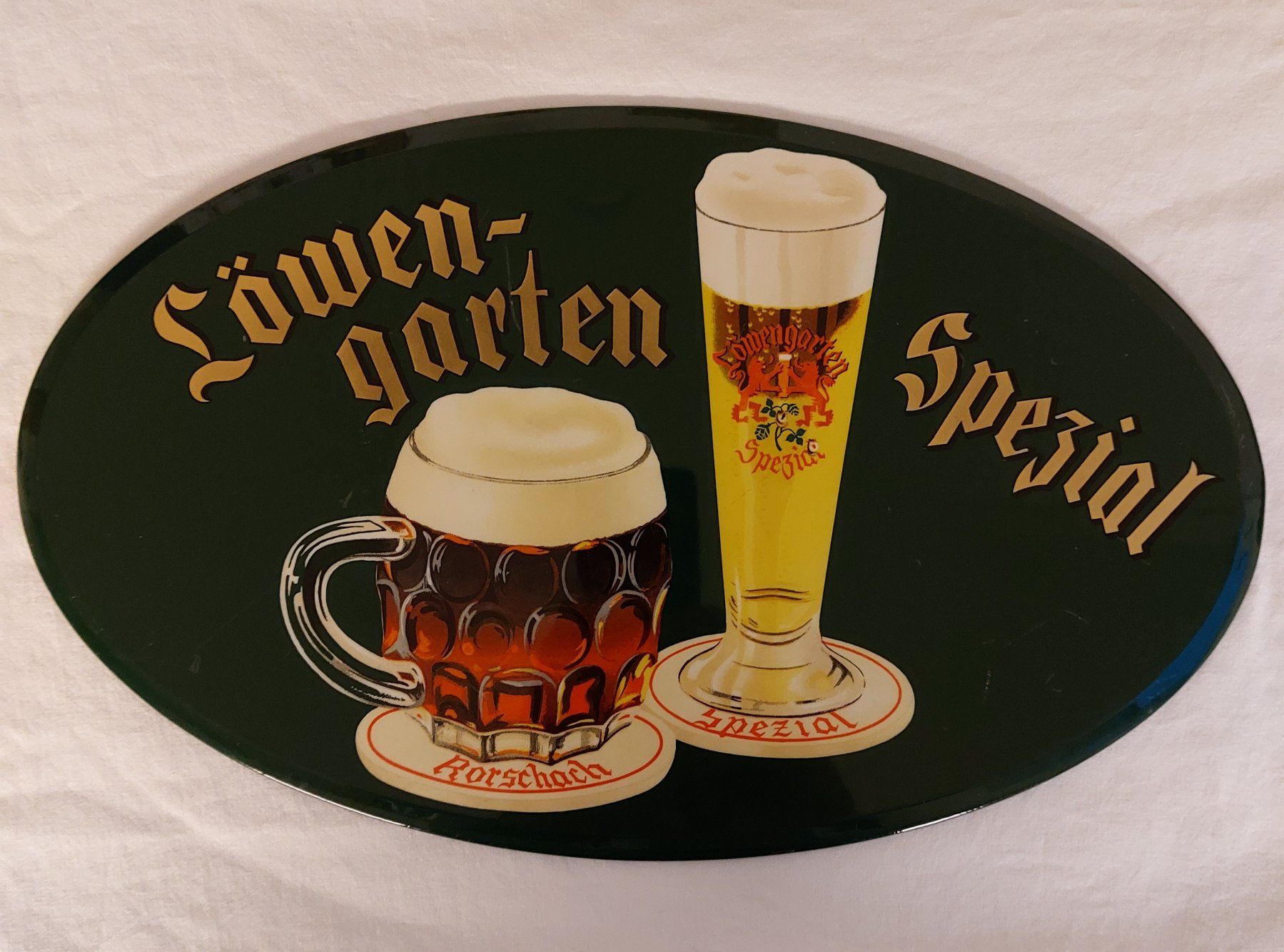 Feldschlösschen Insegne: Reklame Schild Bier Löwengarten Spezial Rorschach – Usato da Schenkon venduto da Elbarto007