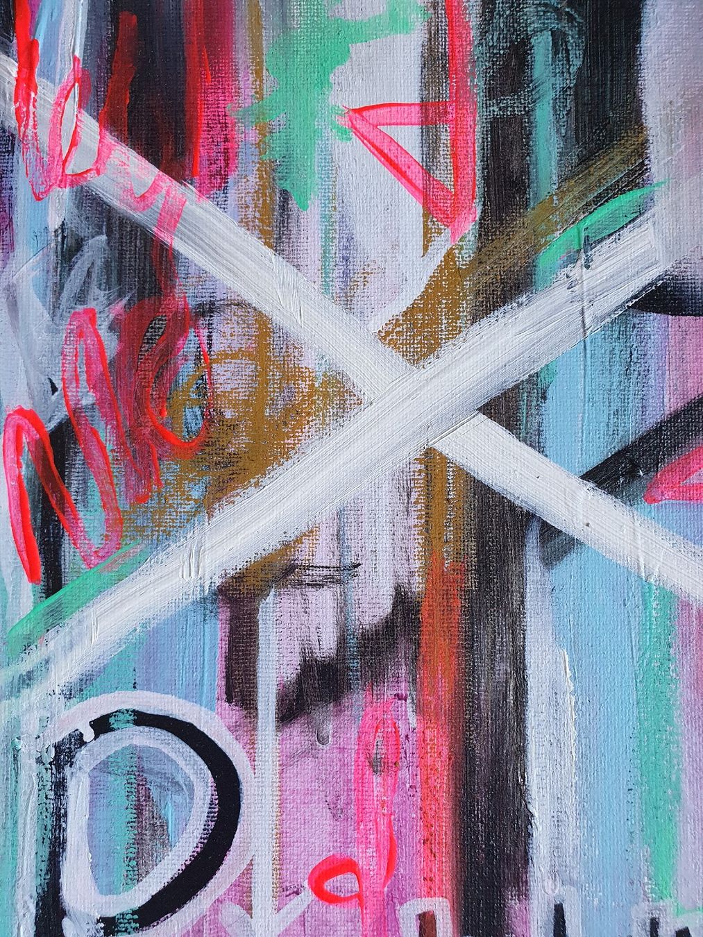 Dipinti: Gemälde Graffiti Stil bunte Leinwand 50x40cm Unikat – Nuovo (secondo la descrizione) da Wimmis venduto da hel_m26m 6