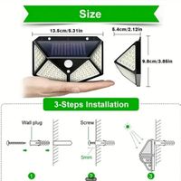 10x Solarlampe - 100 LEDs Garagenlicht, Gartenzaunlampe
