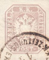 Kaisertum Österreich 29 1.05 Kr. Zeitungsmarke Doppeladler