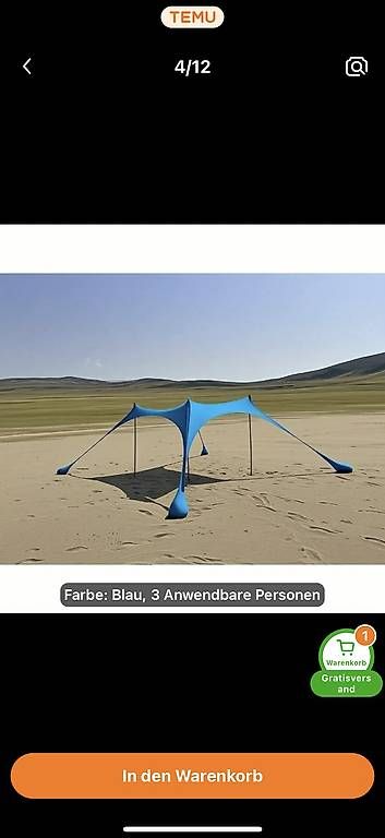 Ombrelloni: Neu Strand Sonnenschutz – Usato da Berg TG venduto da nolliev1 2