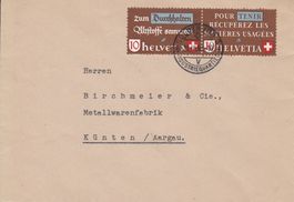 254+255 zusammenhängendes FDC Solothurn 21.3.1942 wertvoll