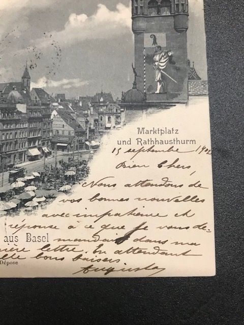 Cartoline postali: 2 alte Postkarten von Basel, beschriftet – Usato da Basel venduto da romaz61 3