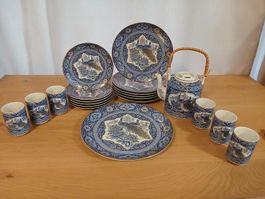 Japanisches Porzellan-Service Pfau Dekor, 20 Teile,Neuwertig