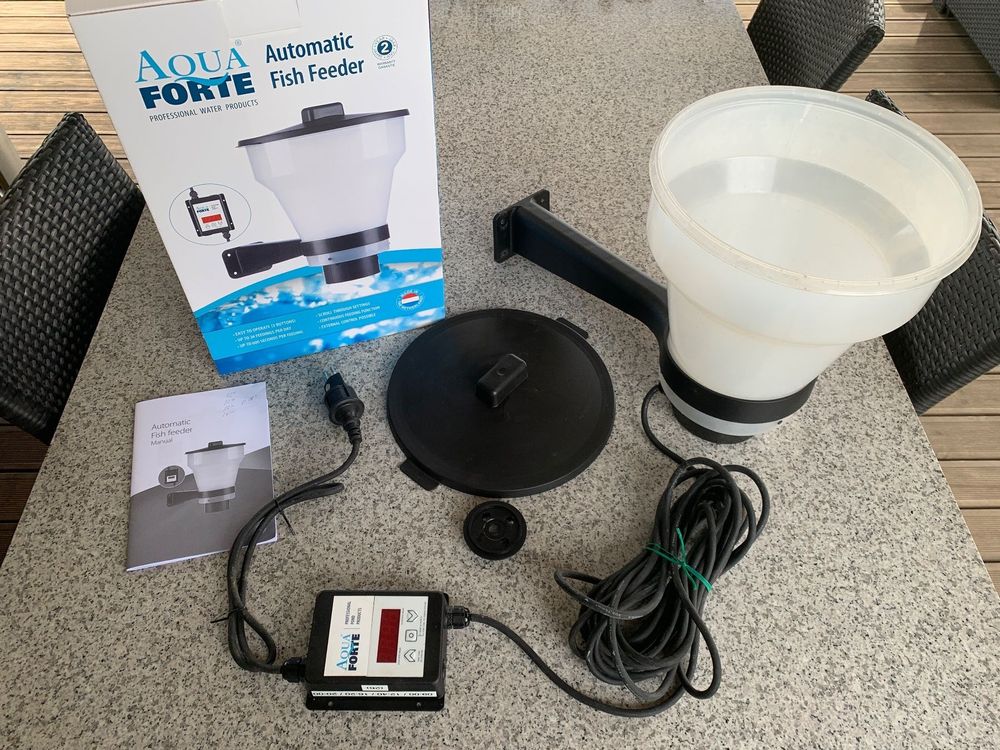 Futterautomat Aqua Forte für Fische Koi Teich Fish Feeder Kaufen auf