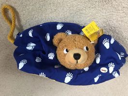 Necessaire "Sunkid" mit Bärenkopf aus Plüsch / NEU