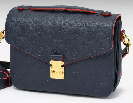 Louis Vuitton Metis Pochette Empreinte dunkelblau/rot gold