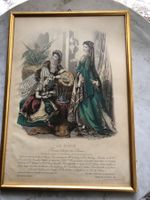 Aus Sammlung Antiker Französischer Modestiche gerahmt