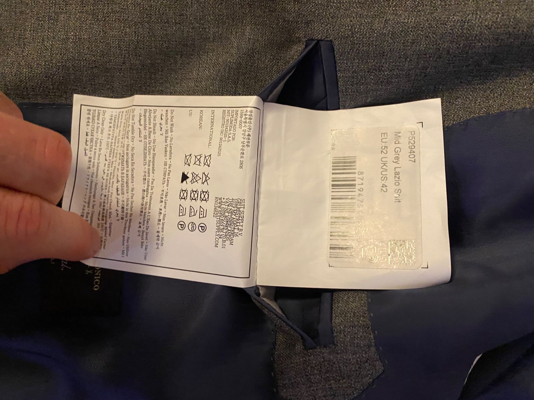 Suitsupply Completi: Suit Supply Anzug Grau – Usato da Zürich venduto da has_8csw 2