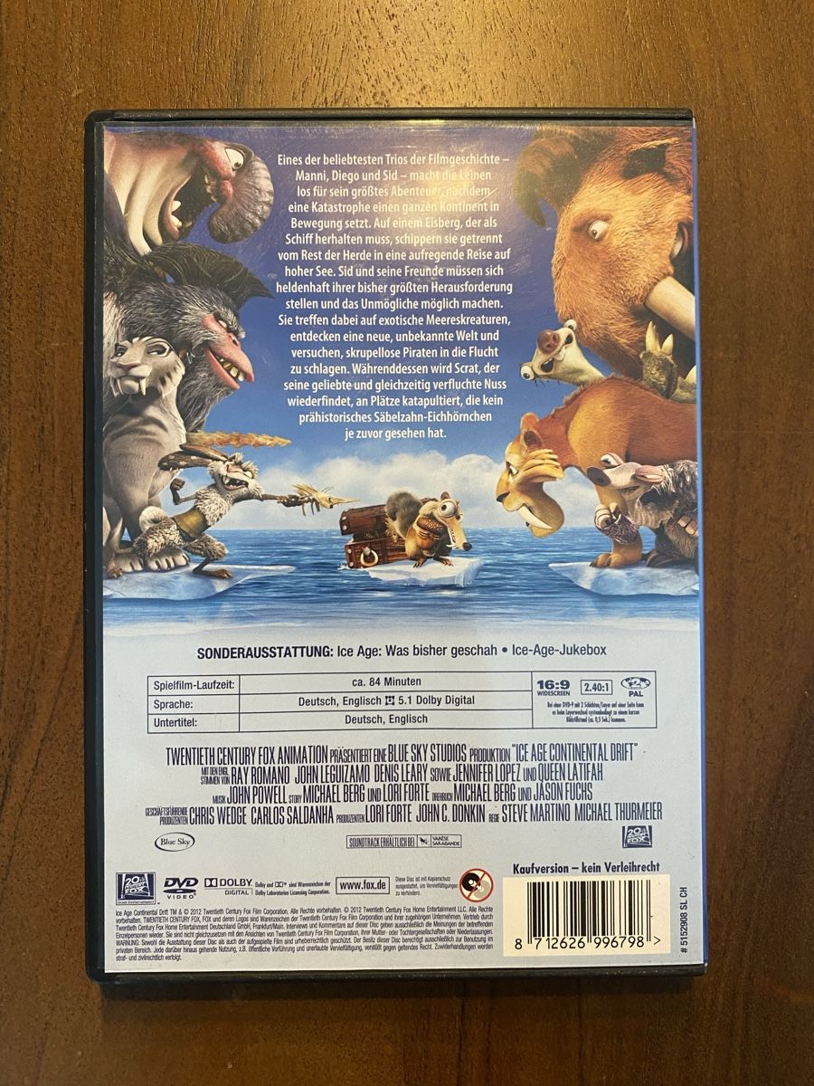Tutti i DVDs: Ice Age 4 - Voll Verschoben - DVD – Usato da Thunstetten venduto da Virus_33 2