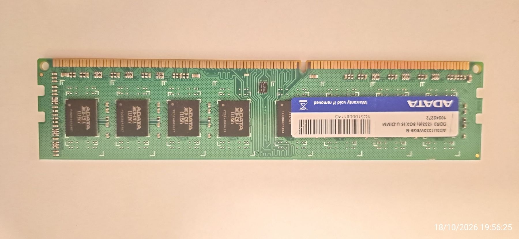 PC: DDR3 Ram 1×8gb Adata 1333 – Usato da Landschlacht venduto da phi_xjn2 1