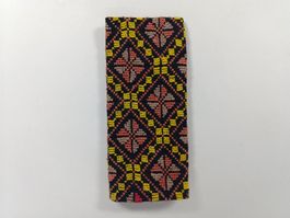 Etui à lunettes jaune avec fermeture velcro 18 x 8 cm