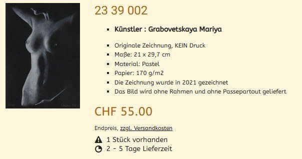 Dipinti: Lagerräumung Original Gemälde 23 39 002 – Nuovo (secondo la descrizione) da Hagenbuch ZH venduto da Art-Agency 1