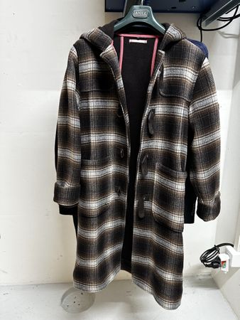 Duffle Coat Timberland kariert braun grau guter Zustand
