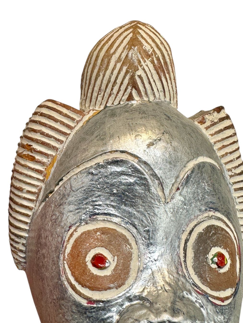 Internationale Kunst: Masque africain tribal argenté vintage - Objet d'art! – Gebraucht aus Morges von auc_yt6g 3