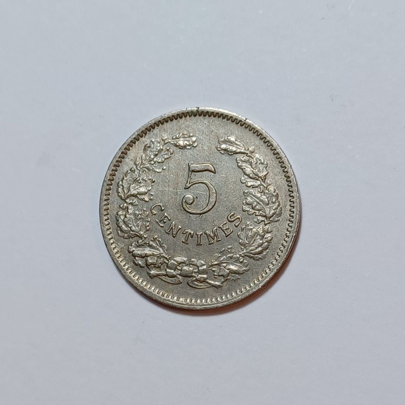 Alle Münzen: 5 Centimes 1901 Luxemburg – Gebraucht aus Pfäffikon ZH von Welt_Muenzen 1