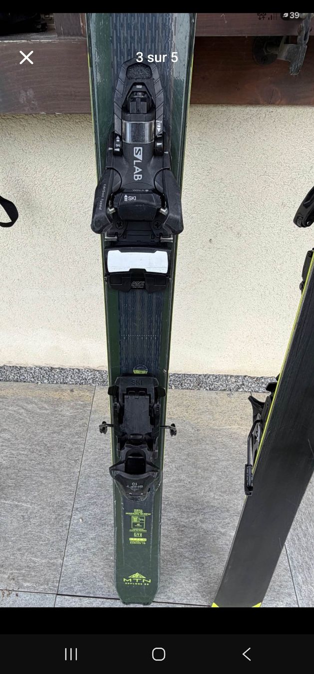 Salomon Skis: Ski randonnée freeride avec fixations et peaux  – Gebraucht aus Monthey von Chez-Dani-81 4