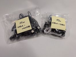 USB-C und micsoUSB Ladekabel (44 Stk)