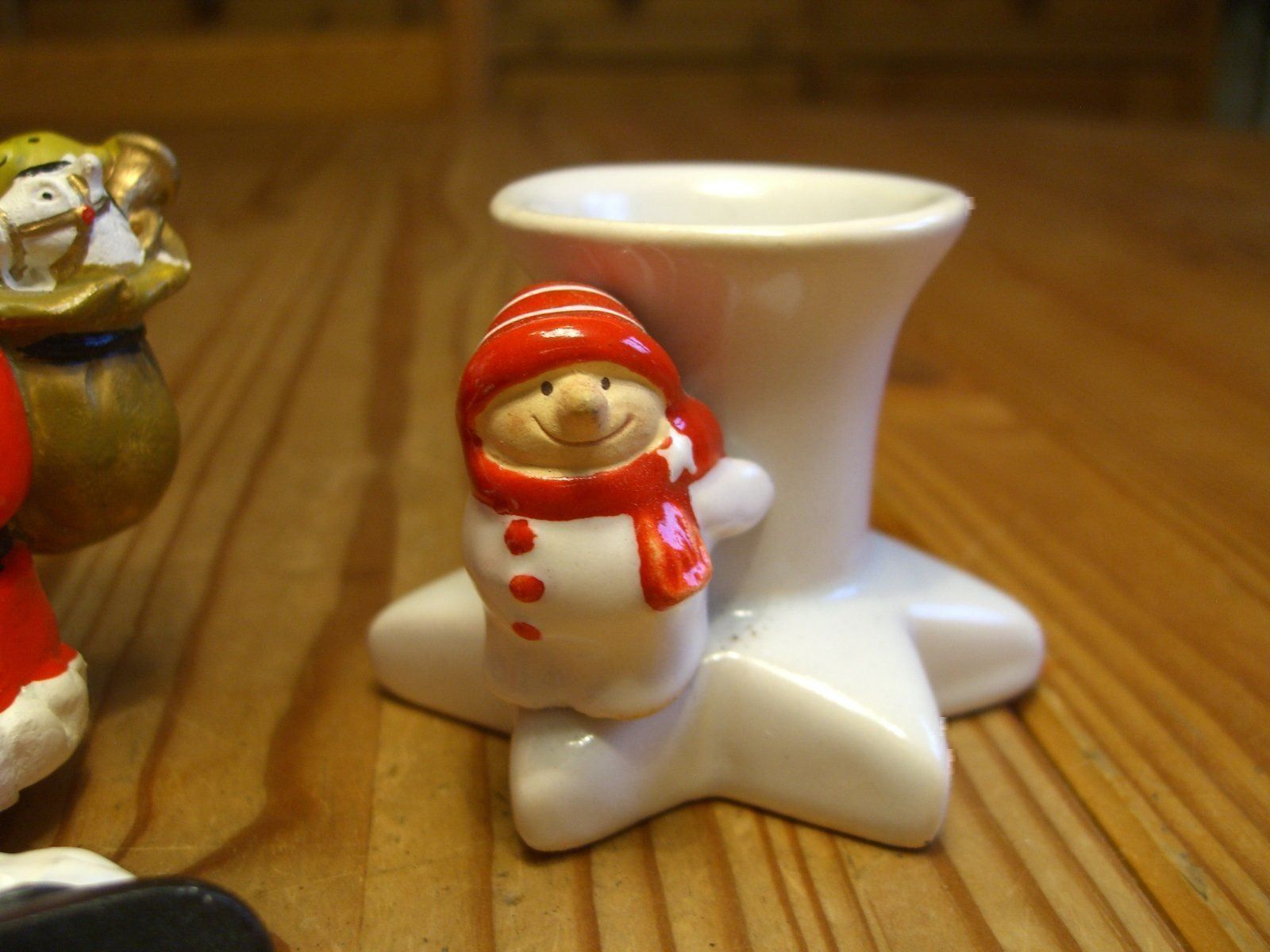 Portacandele: Kantenhocker Schneemann+ 2 Kerzenständer – Nuovo (secondo la descrizione) da Winterthur venduto da Ghandi5 3