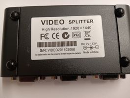 4-Port Video Splitter Verteiler 1920x1440 HDMI VGA