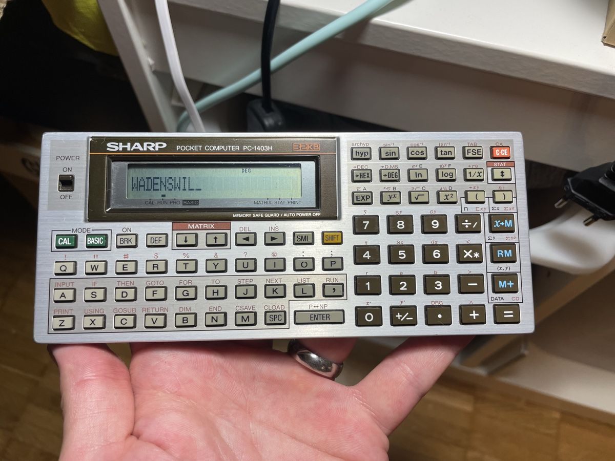 PCs: Sharp PC-1403H Pocket Computer – Gebraucht aus Wädenswil von dai_2bcv