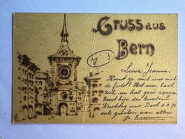Gruss aus Bern - Holzbrandkarte !!!