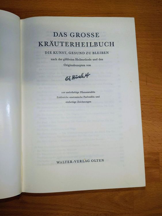Das grosse Kräuterheilbuch von Johann Künzle 1945. (Gebraucht) in ...