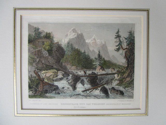 Stiche: Reichenbach und das Wellhorn um 1838 – Gebraucht aus Luzern von Horoskop1