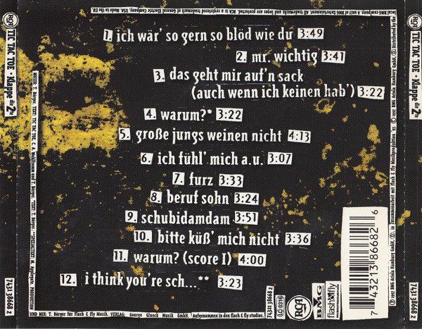 CD: Tic Tac Toe - Klappe die 2te - CD - 1997 – Usato da Zürich venduto da Aspri 3