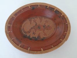 Steingut-Schale - Lombok Terracotta Rattan - Indonesien