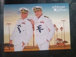 Schlager Piloten - handsignierte alte Karte