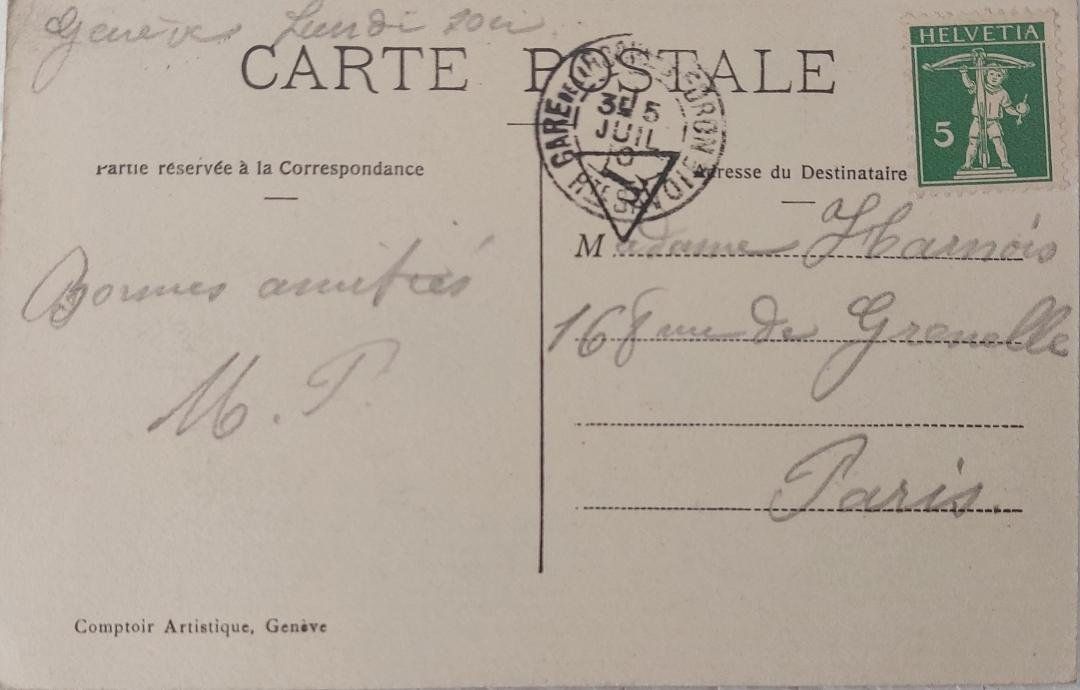 Cartoline postali: GENÈVE - Monument du Duc de Brunswick - Calèche – Usato da Delémont venduto da Domdom1 1